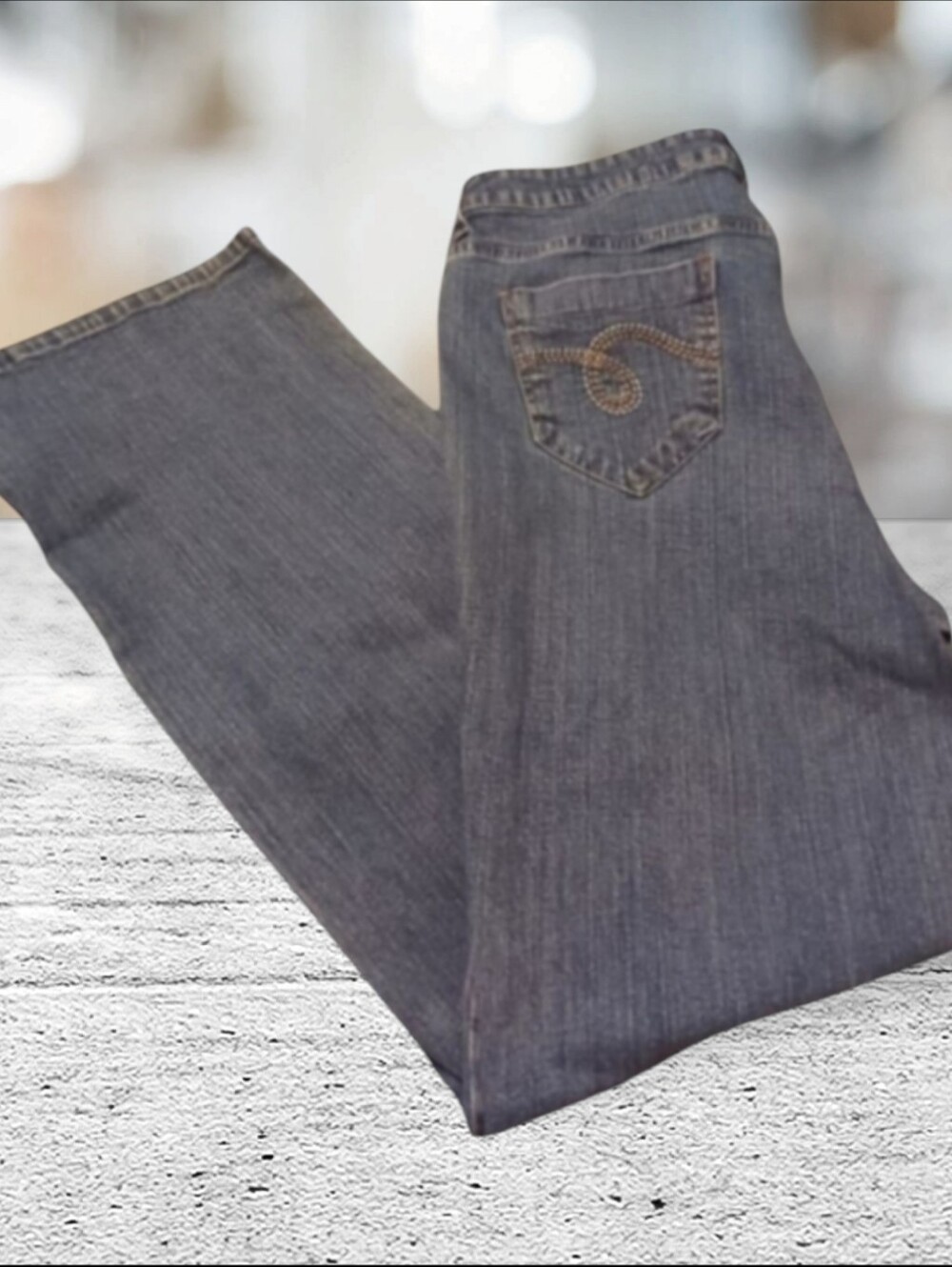 Smith's stretch jeans/dunagrees boot cut size 14